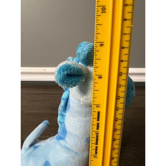 Gitzy Giraffe Blue with Polka Dots Stuffed Animal‎ Plush Rattle - Picture 5 of 5